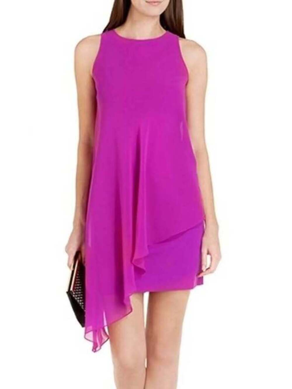 NEW Ted Baker Locie Asymmetric Layered Dress in Fuchsia size 6